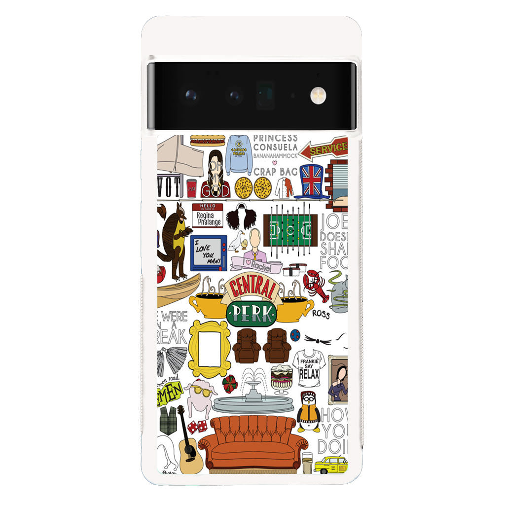 Friends TV Show Central Perk Sticker Google Pixel 6 Pro Case