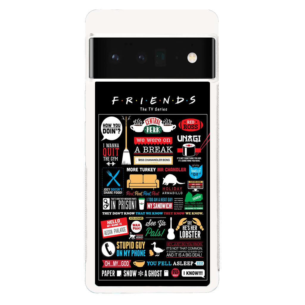 Friends TV Show Quotes Poster Google Pixel 6 Pro Case