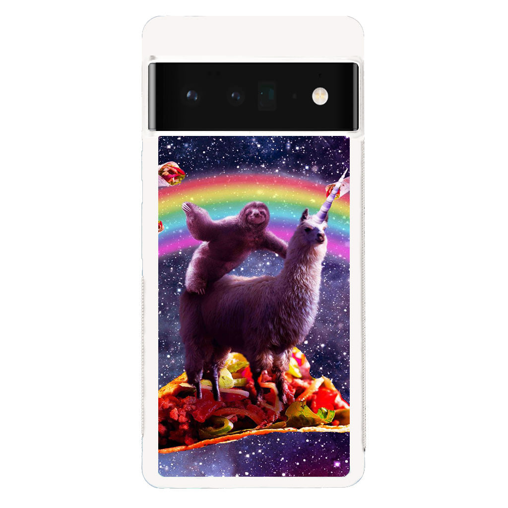 LLama And Sloth On Space Google Pixel 6 Pro Case