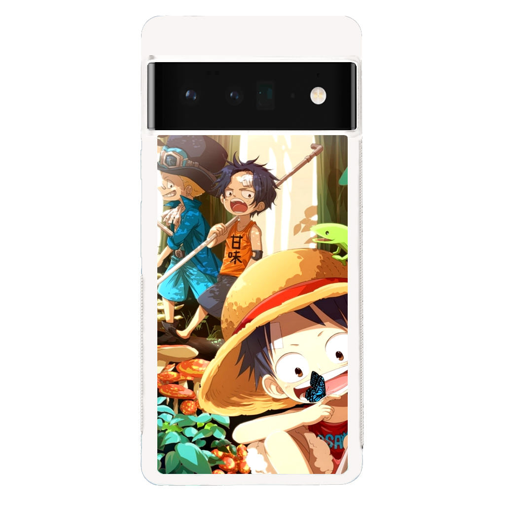 One Piece Little Sabo Ace Luffy Cute Google Pixel 6 Pro Case