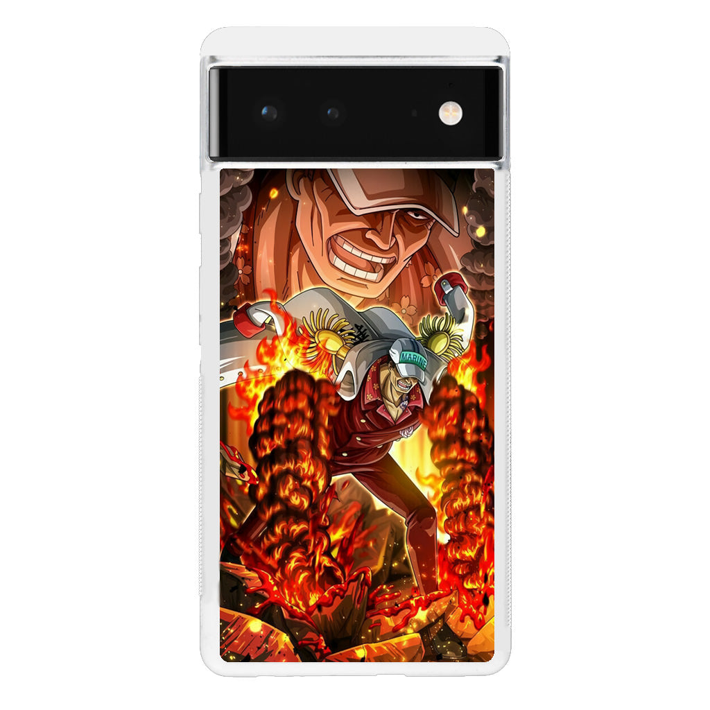 Akainu Exploding Volcano Google Pixel 6 Case