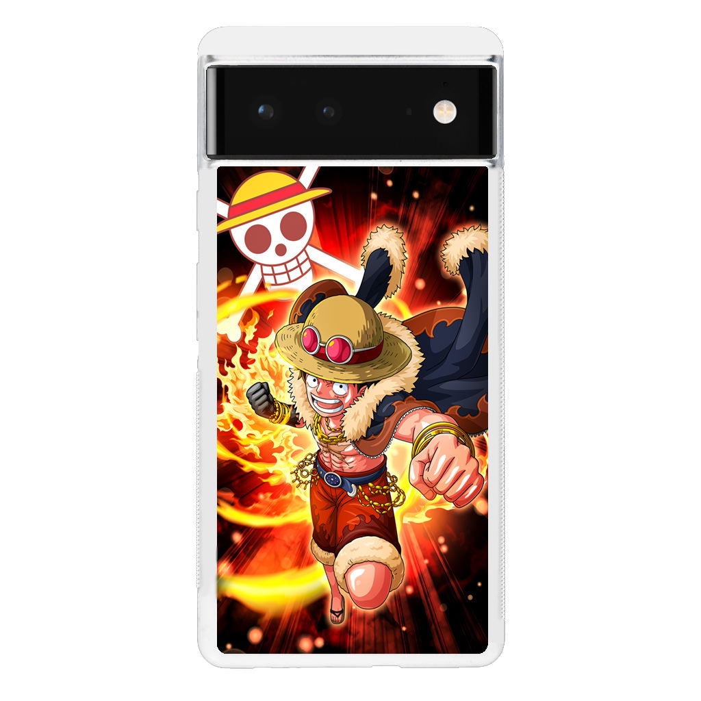 Luffy Red Hawk Punch Google Pixel 6 Case