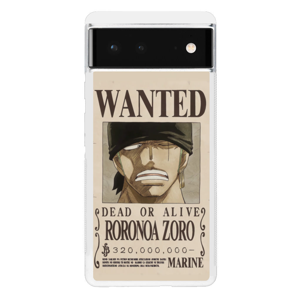 Roronoa Zoro Bounty Google Pixel 6 Case