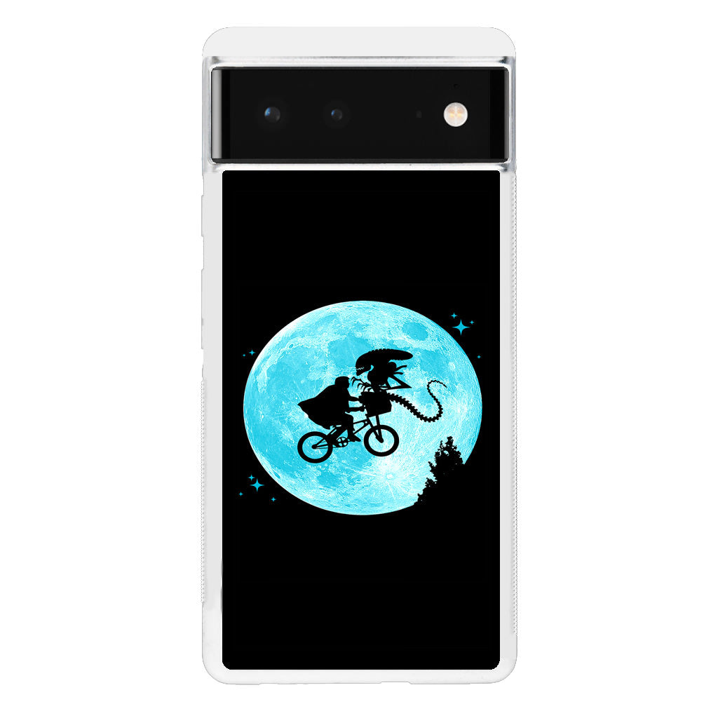 Alien Bike to the Moon Google Pixel 6 Case