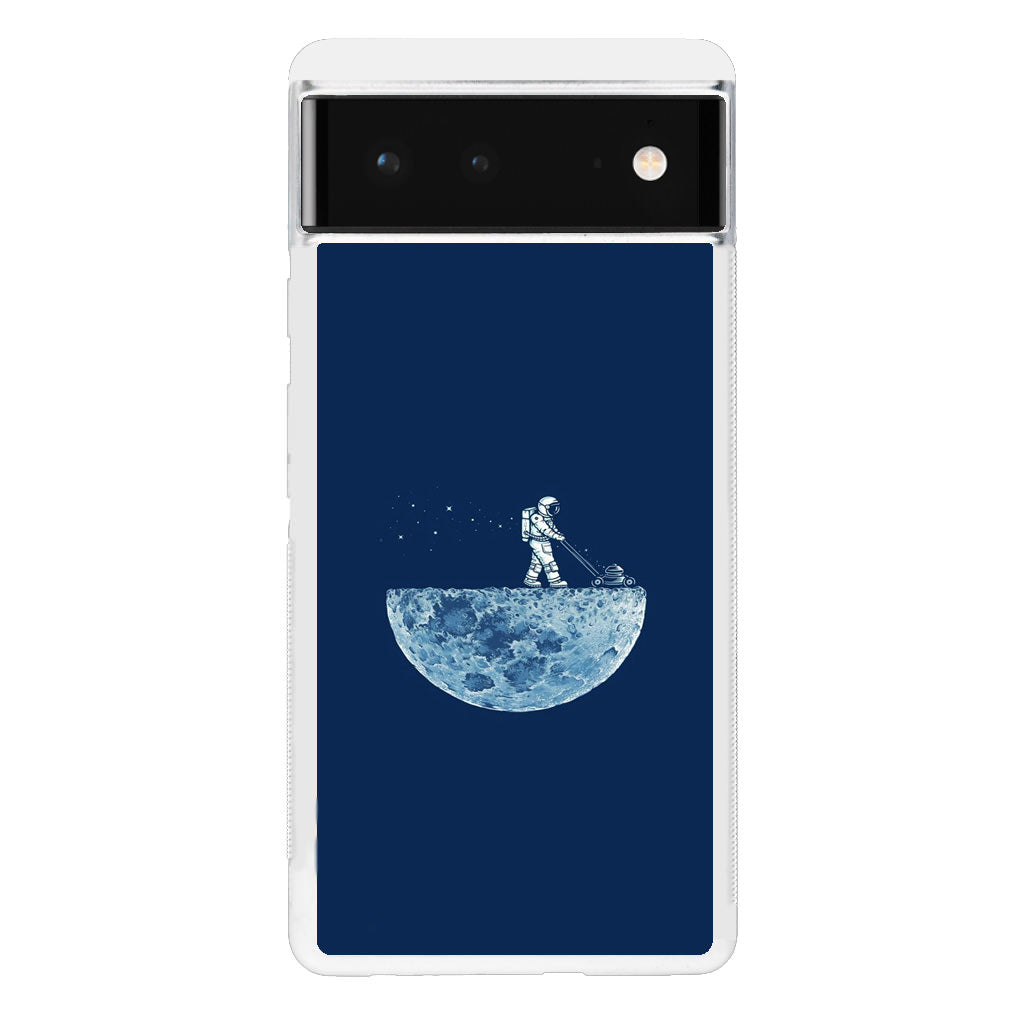 Astronaut Mowing The Moon Google Pixel 6 Case