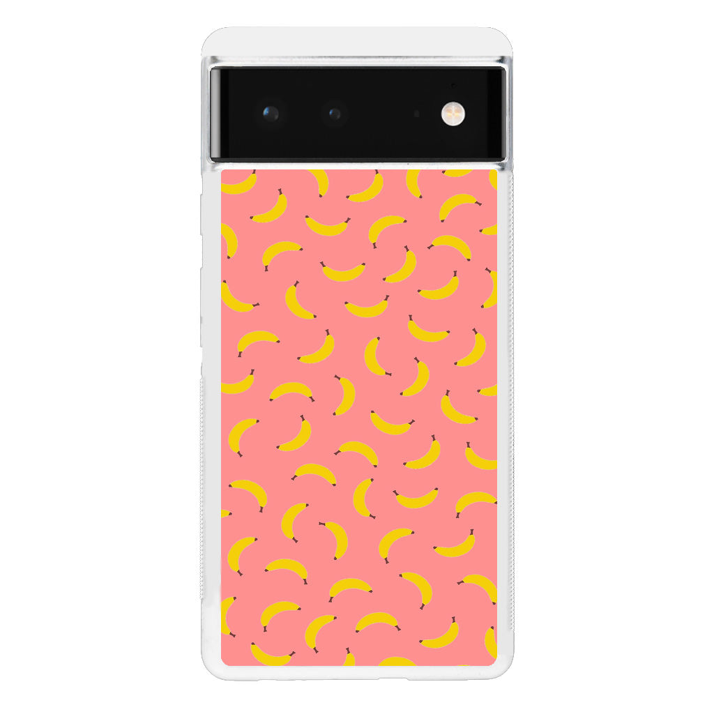 Bananas Fruit Pattern Pink Google Pixel 6 Case