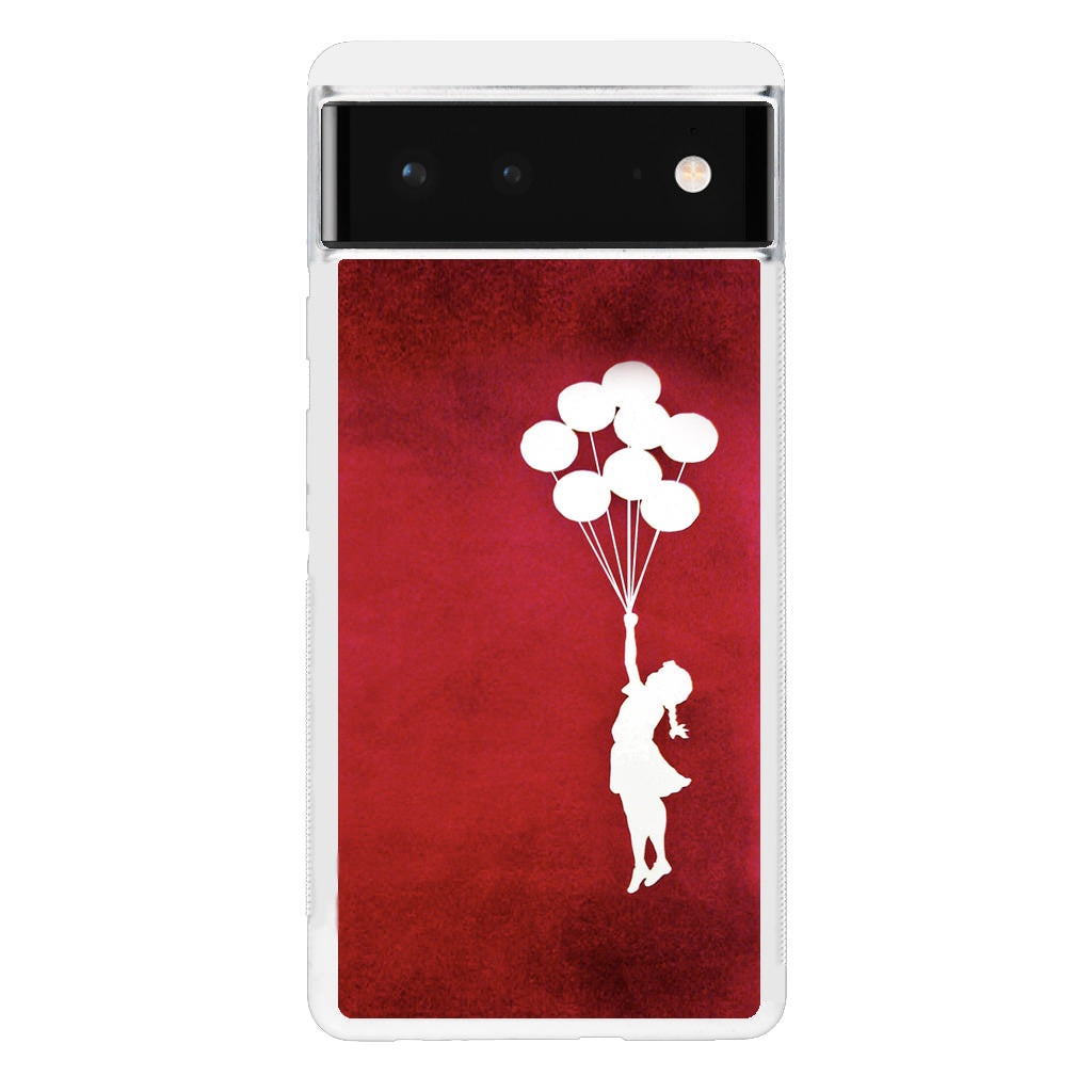 Banksy Girl With Balloons Red Google Pixel 6 Case