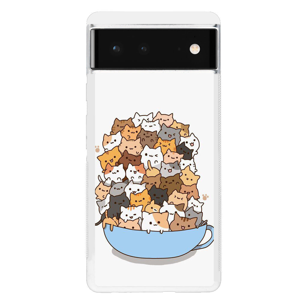 Cats on A Bowl Google Pixel 6 Case