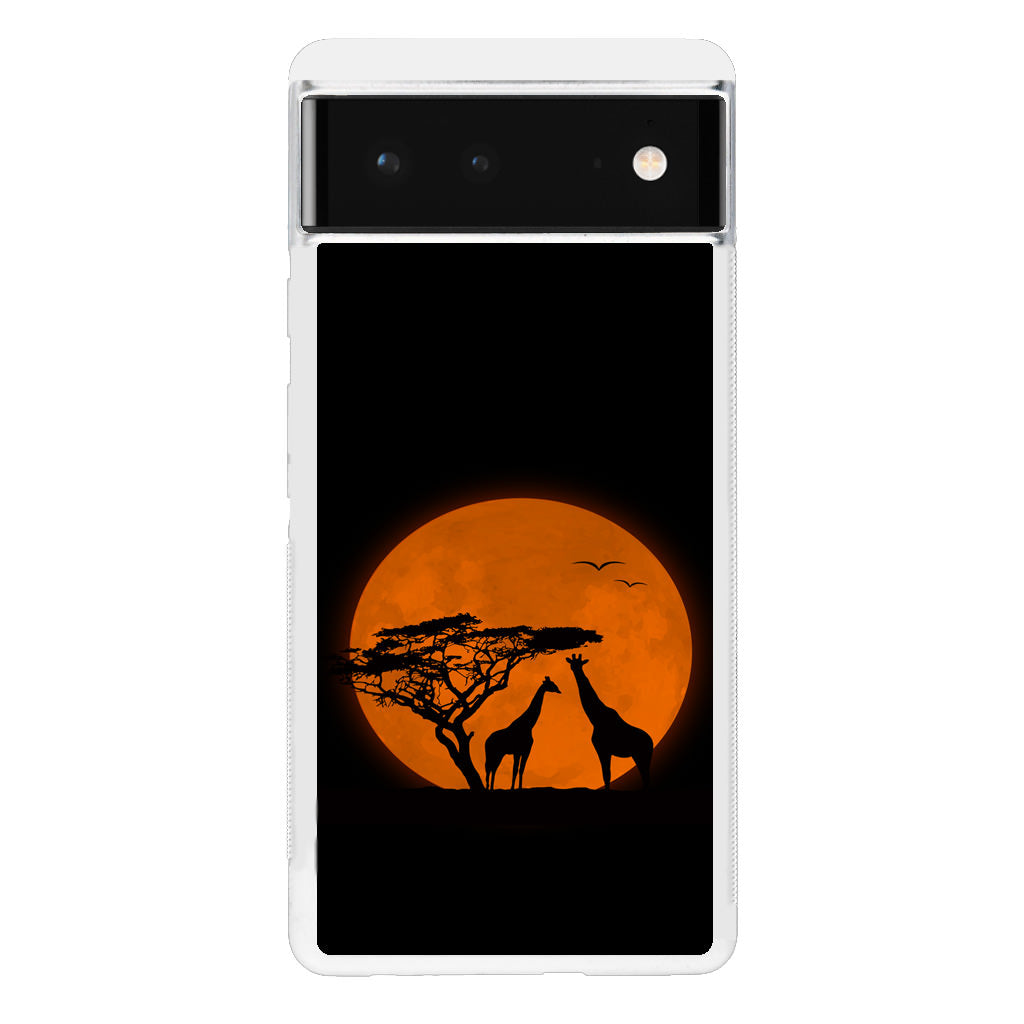 Giraffes Silhouette Google Pixel 6 Case