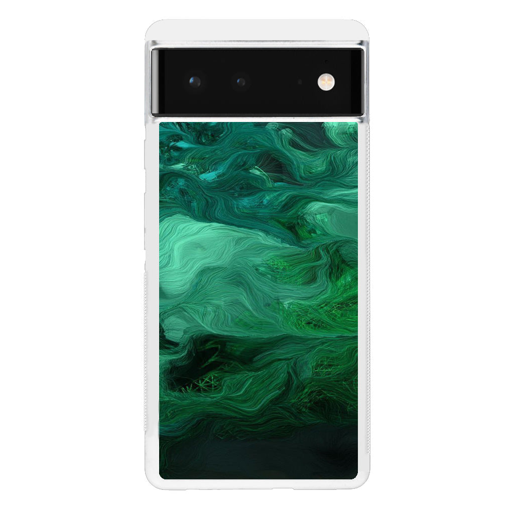 Green Abstract Art Google Pixel 6 Case