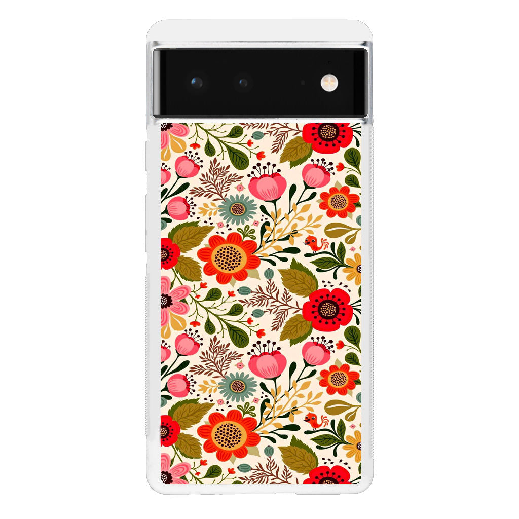 Hello Spring Pattern Google Pixel 6 Case