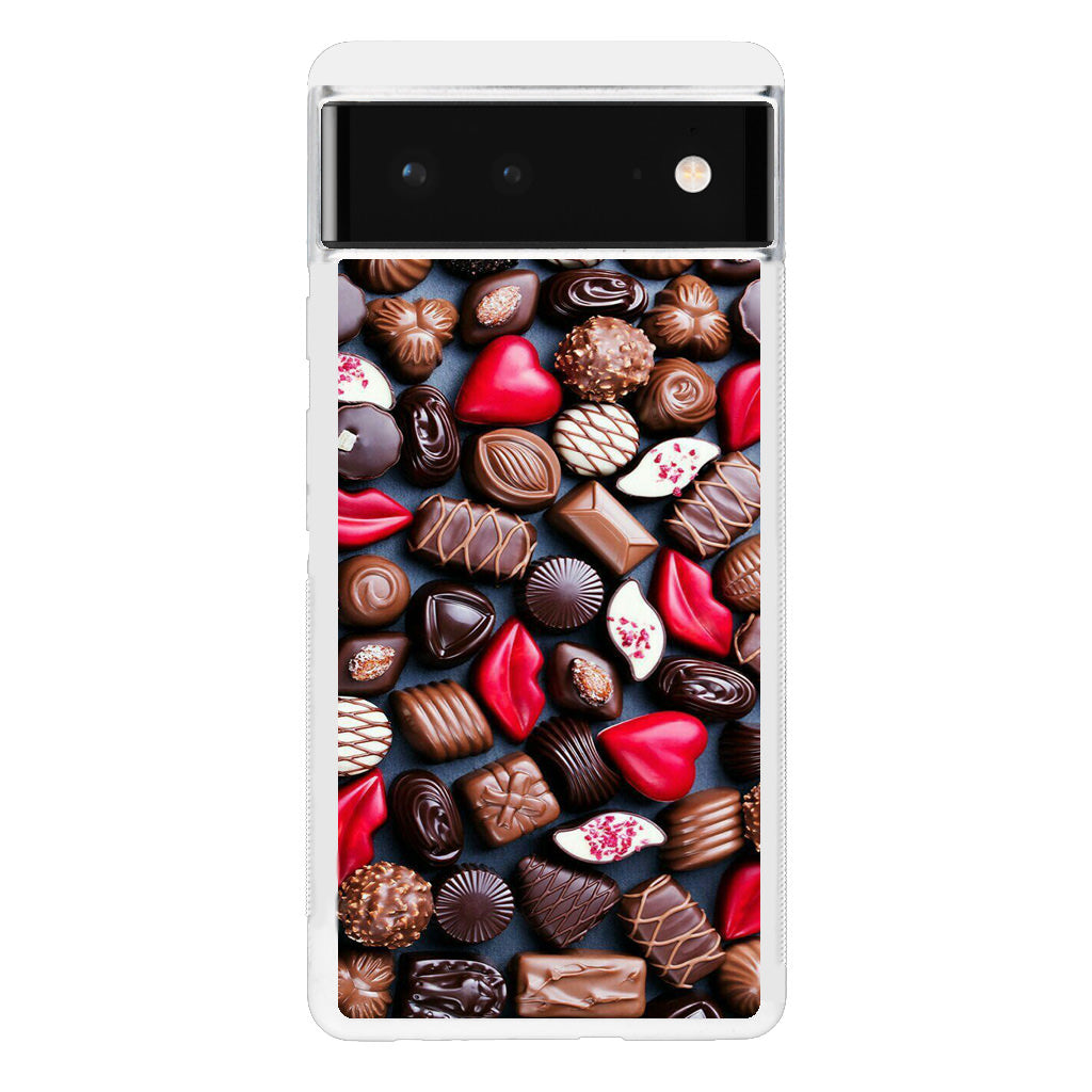 I Love Choco Pattern Google Pixel 6 Case