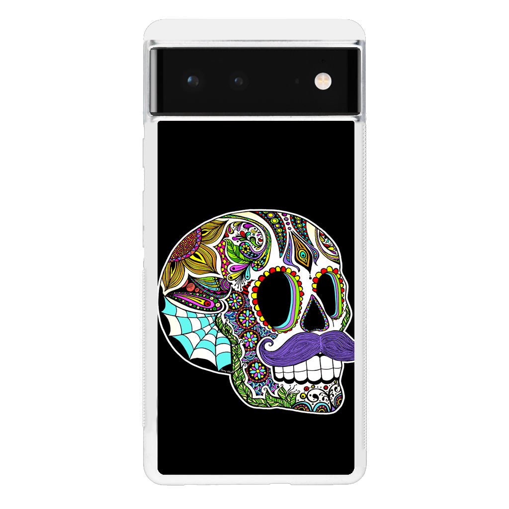 Mustache Sugar Skull Google Pixel 6 Case