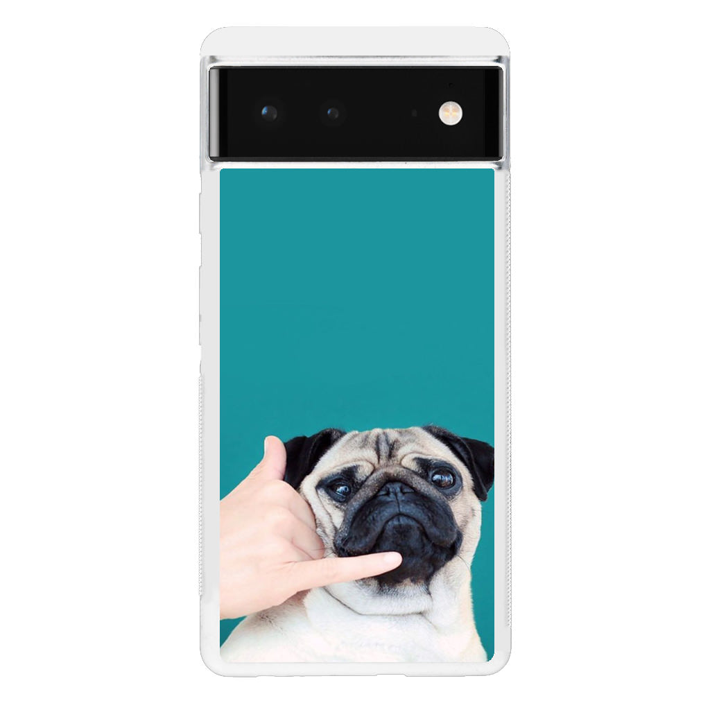 Pug is on the Phone Google Pixel 6 Case