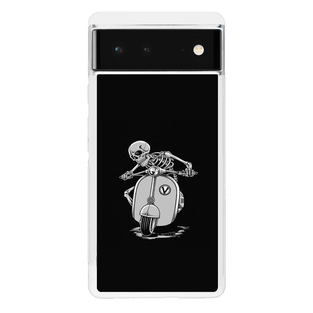 Skeleton Rides Scooter Google Pixel 6 Case