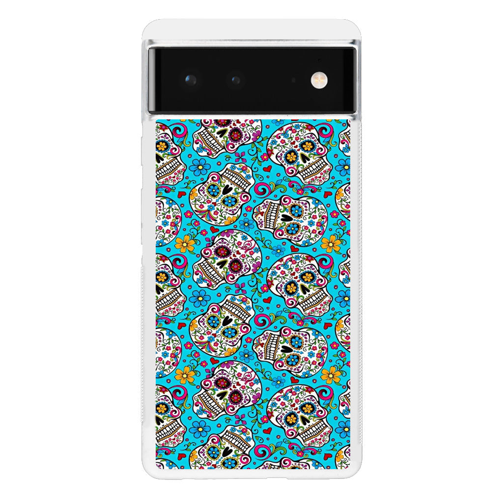 Skull Floral Sugar Google Pixel 6 Case