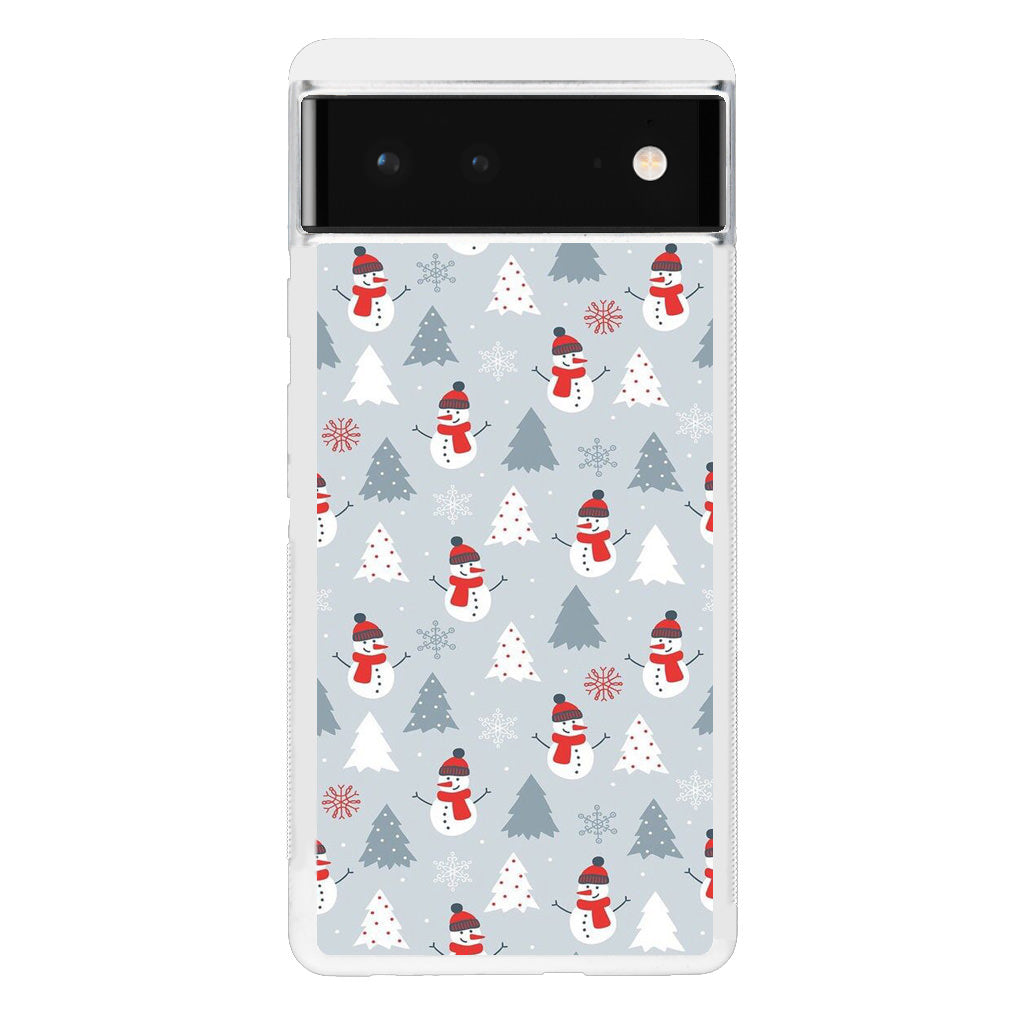 Snowmans Pattern Google Pixel 6 Case