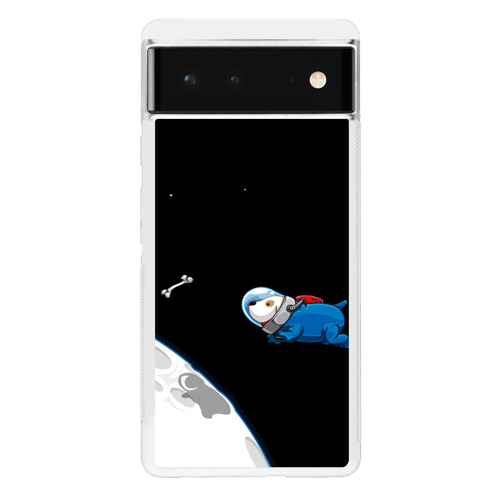 Space Dog Chasing A Bone Google Pixel 6 Case