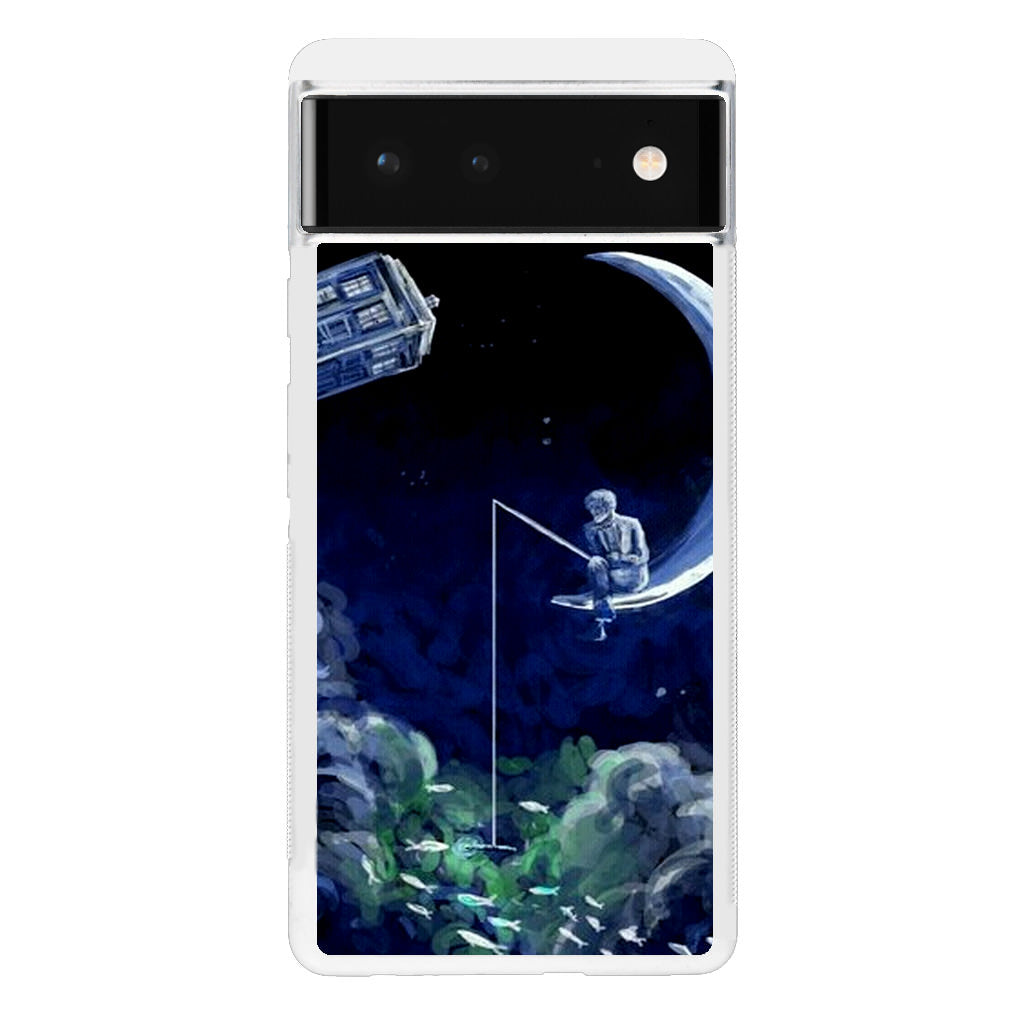 Tardis Walking To The Moon Google Pixel 6 Case