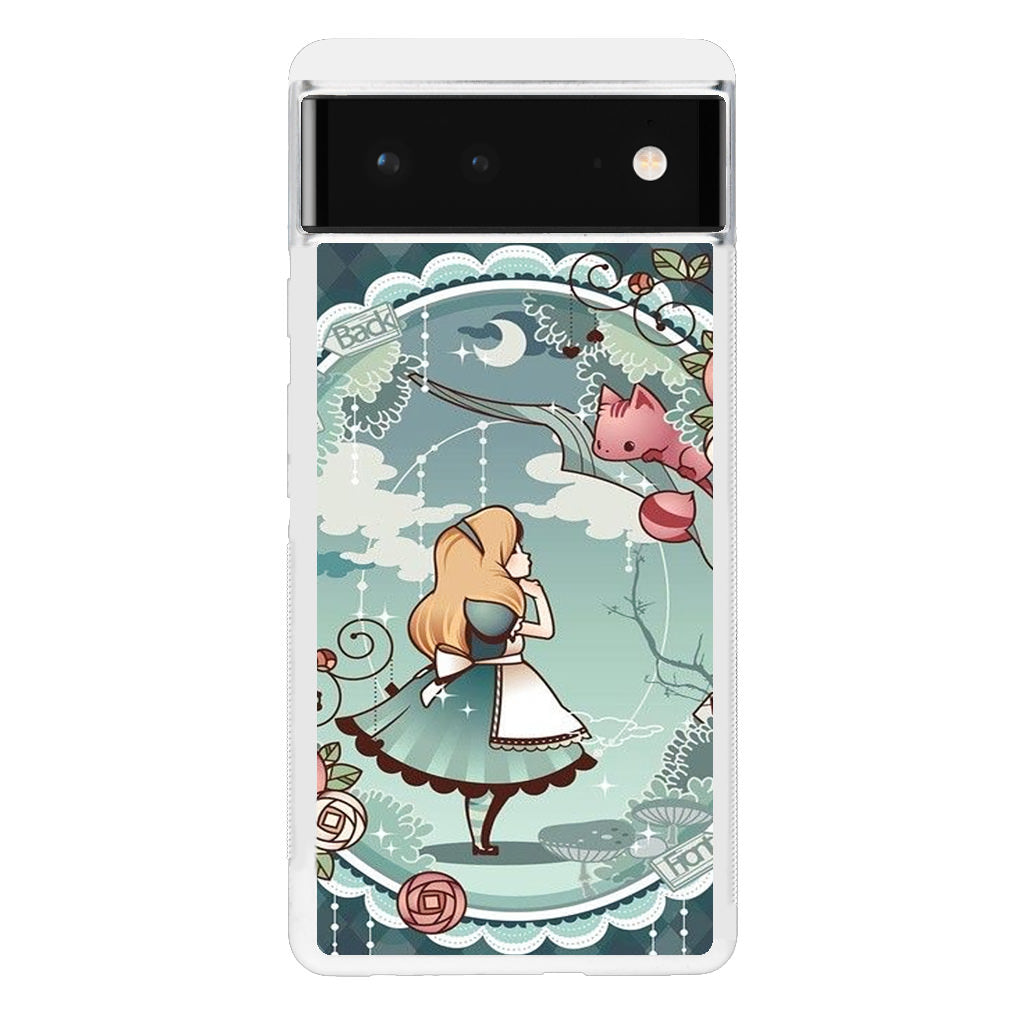 Alice And Cheshire Cat Poster Google Pixel 6 Case