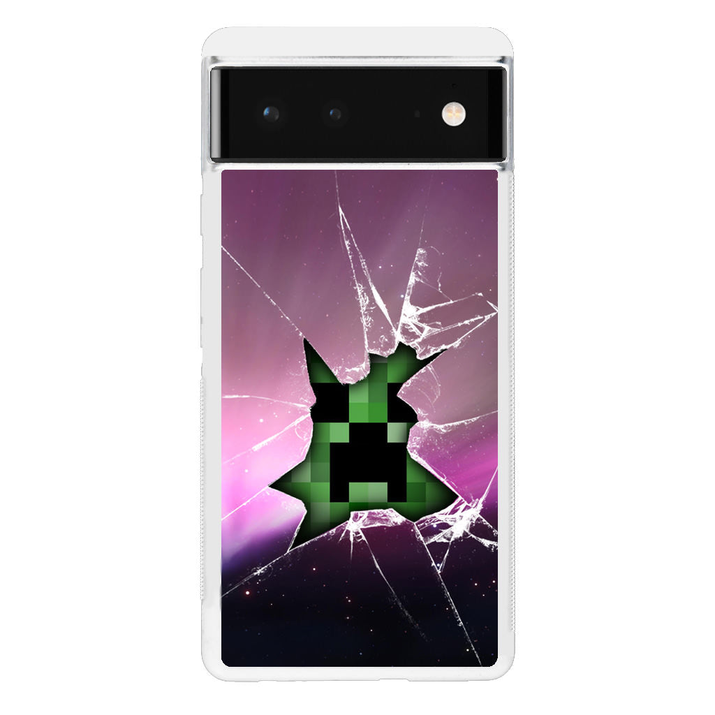 Creeper Glass Broken Violet Google Pixel 6 Case