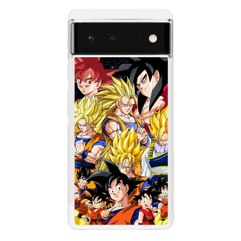 Dragon Ball Z Son Goku Transformation Google Pixel 6 Case Customilo