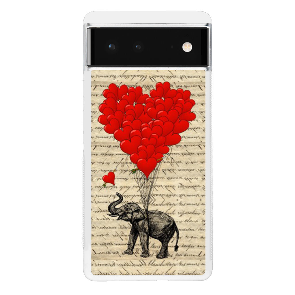 Elephant And Heart Google Pixel 6 Case