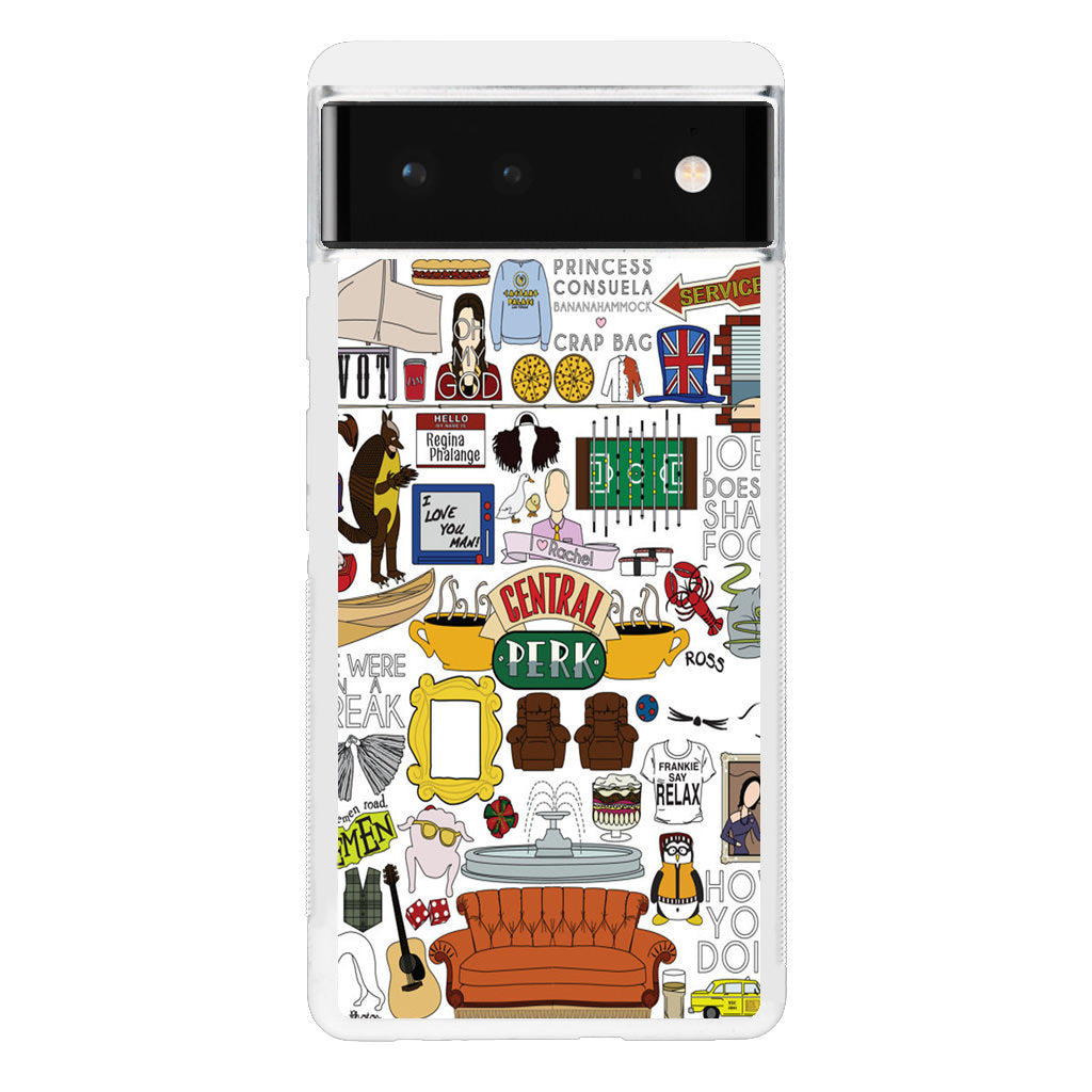 Friends TV Show Central Perk Sticker Google Pixel 6 Case