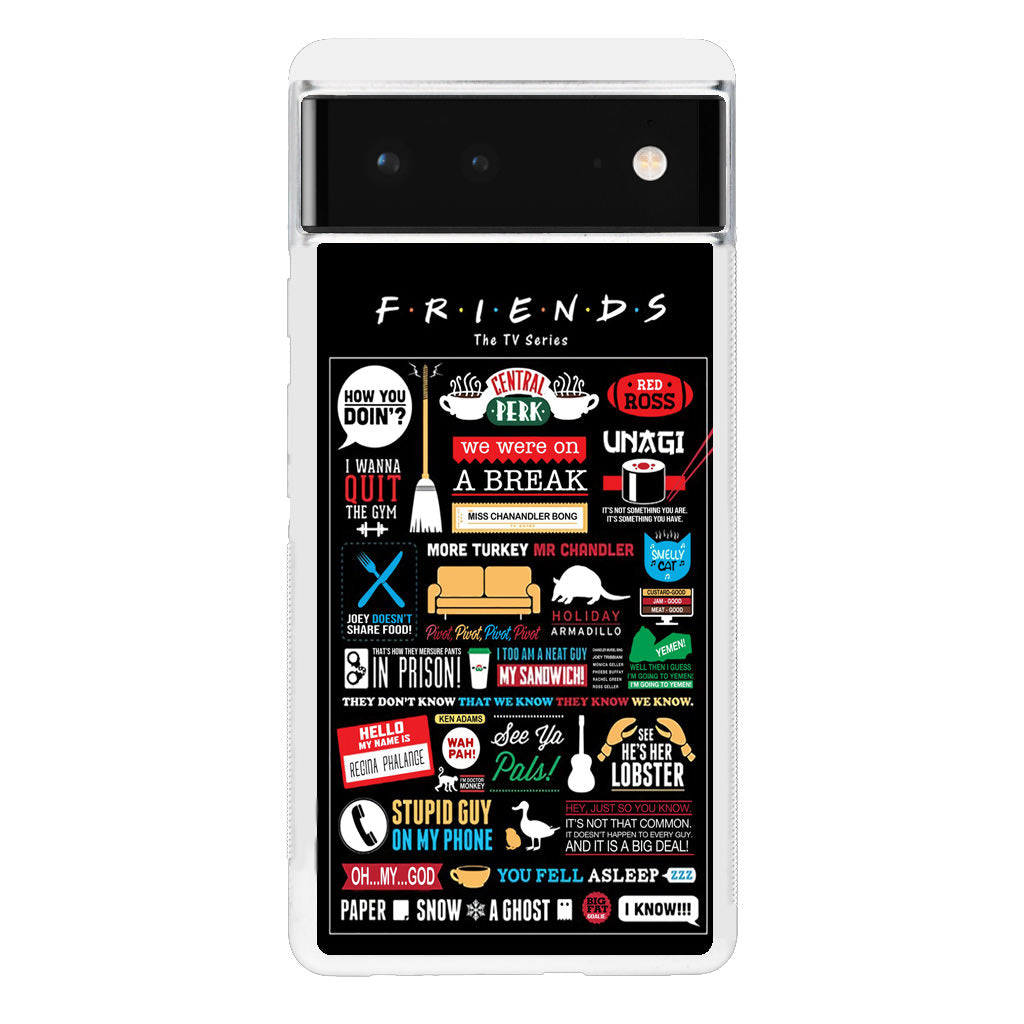 Friends TV Show Quotes Poster Google Pixel 6 Case