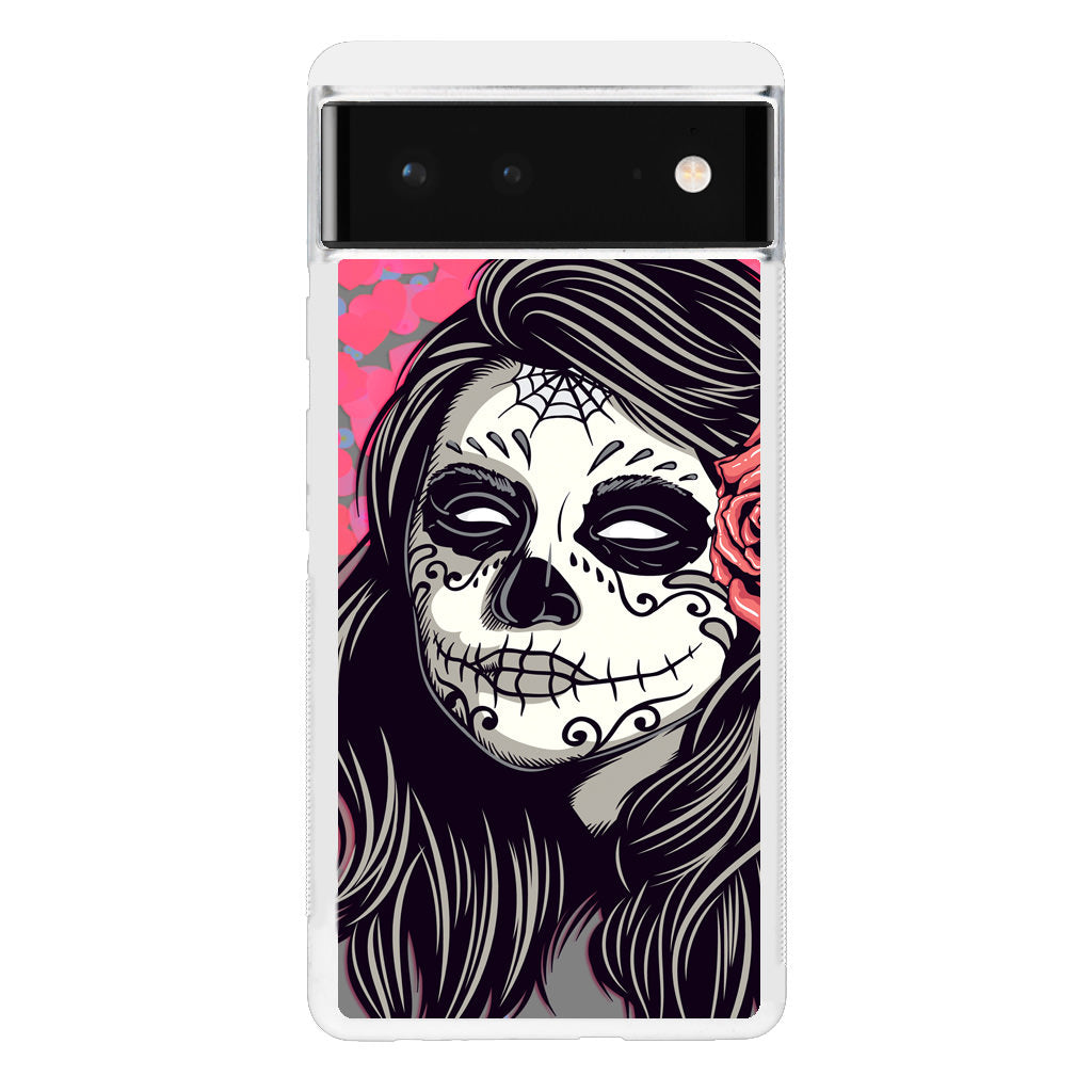 Girl Skull Flower Google Pixel 6 Case