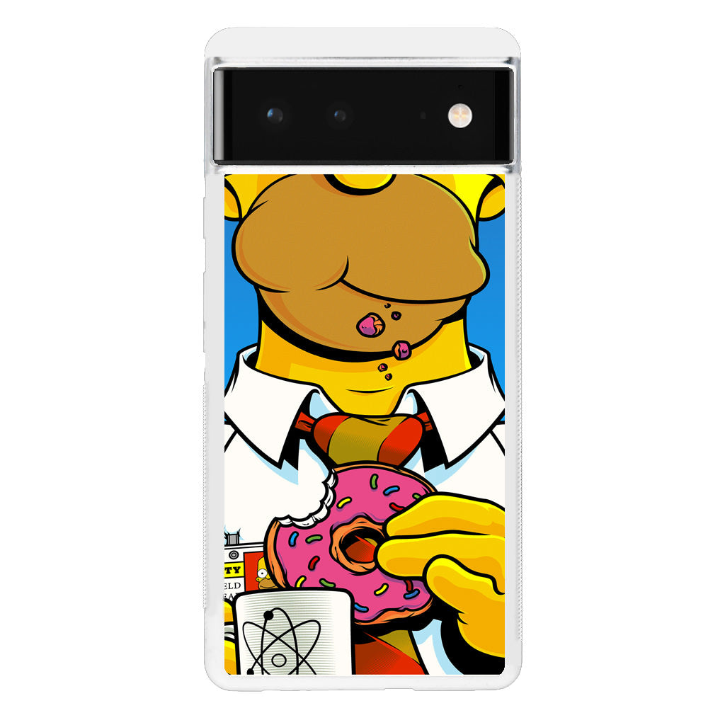 Homer Eats Donut Google Pixel 6 Case