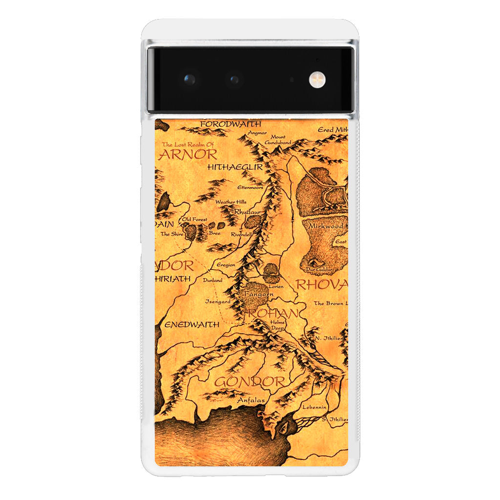 Middle Earth Map Hobbit Google Pixel 6 Case