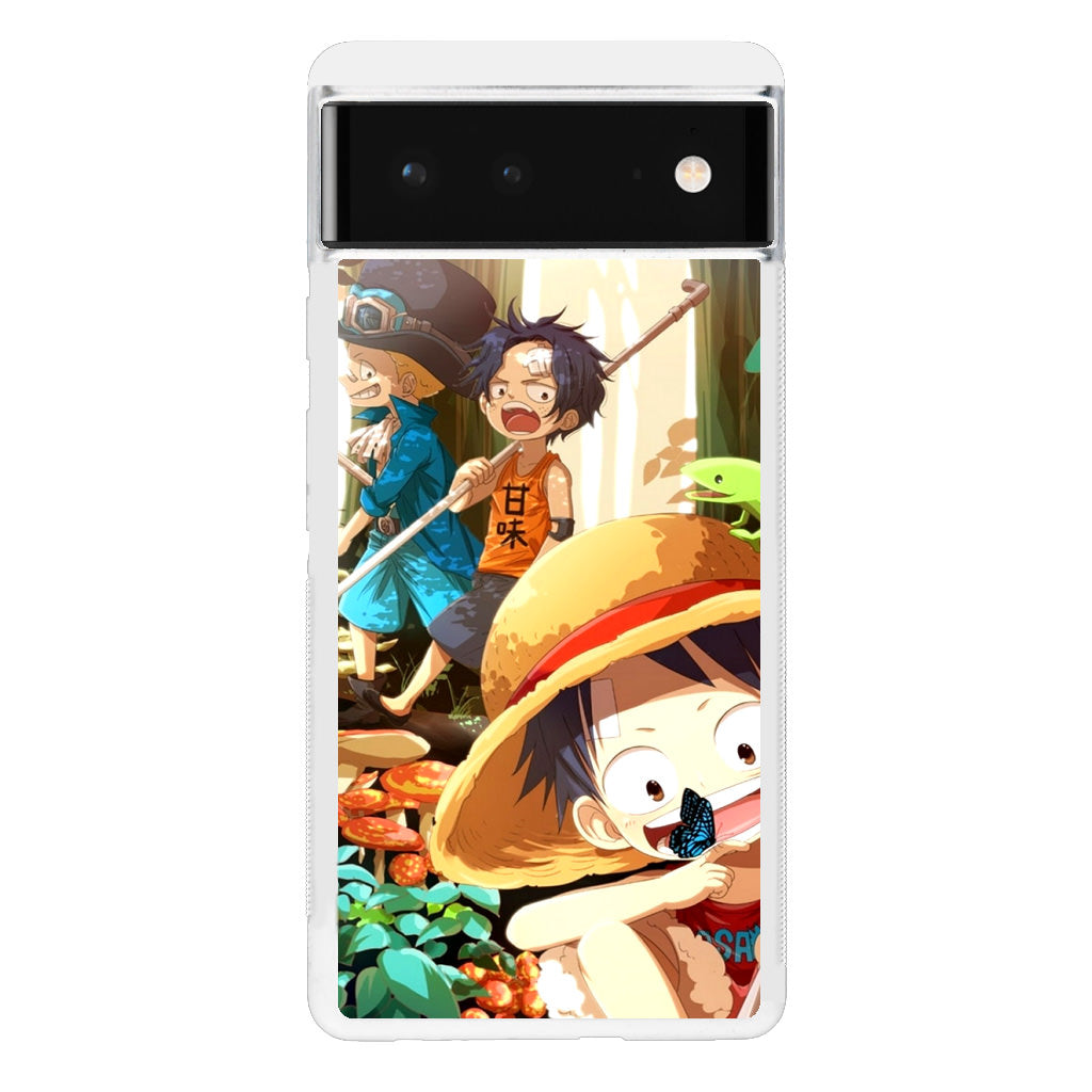 One Piece Little Sabo Ace Luffy Cute Google Pixel 6 Case