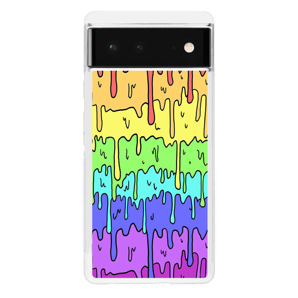 Pastel Kawaii Melting Rainbow Google Pixel 6 Case
