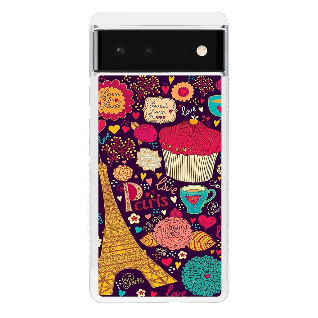 Vintage Love In Paris Google Pixel 6 Case