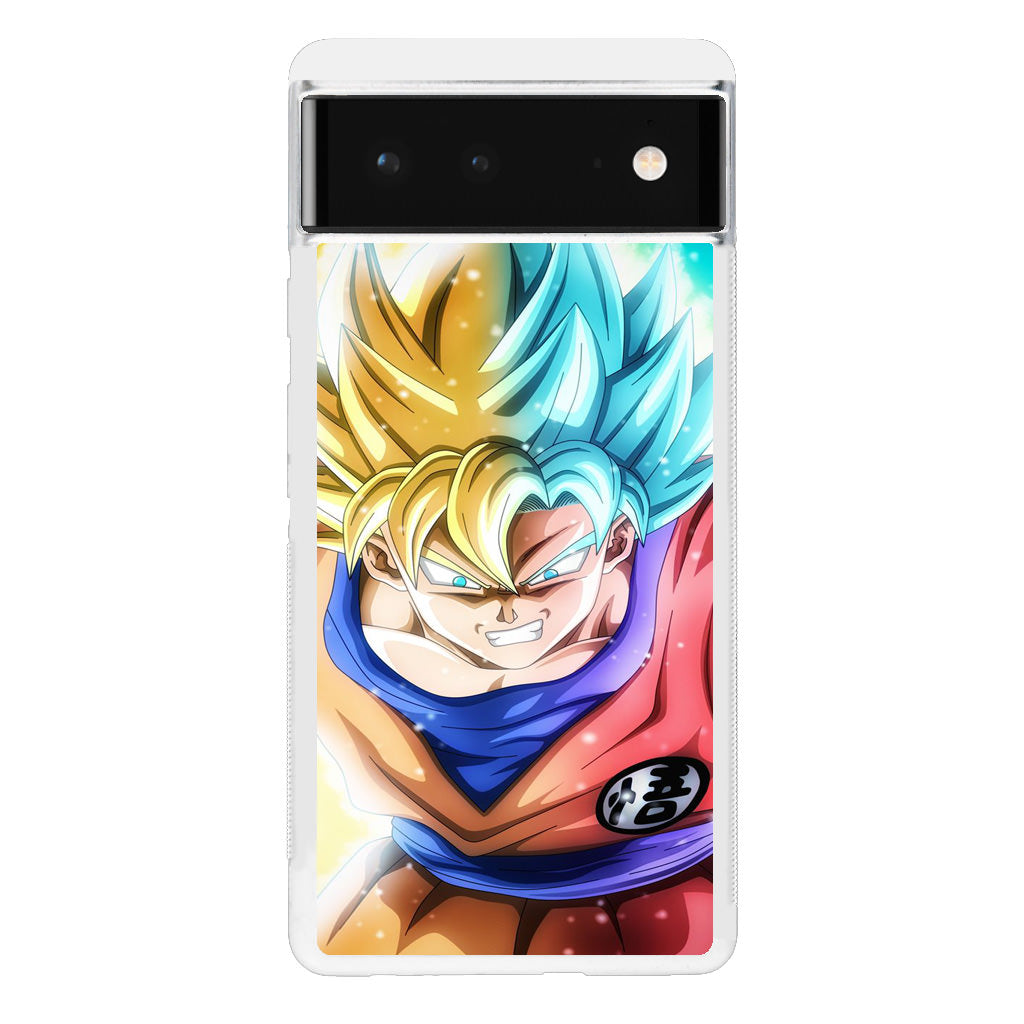 Goku SSJ 1 to SSJ Blue Google Pixel 6 Case