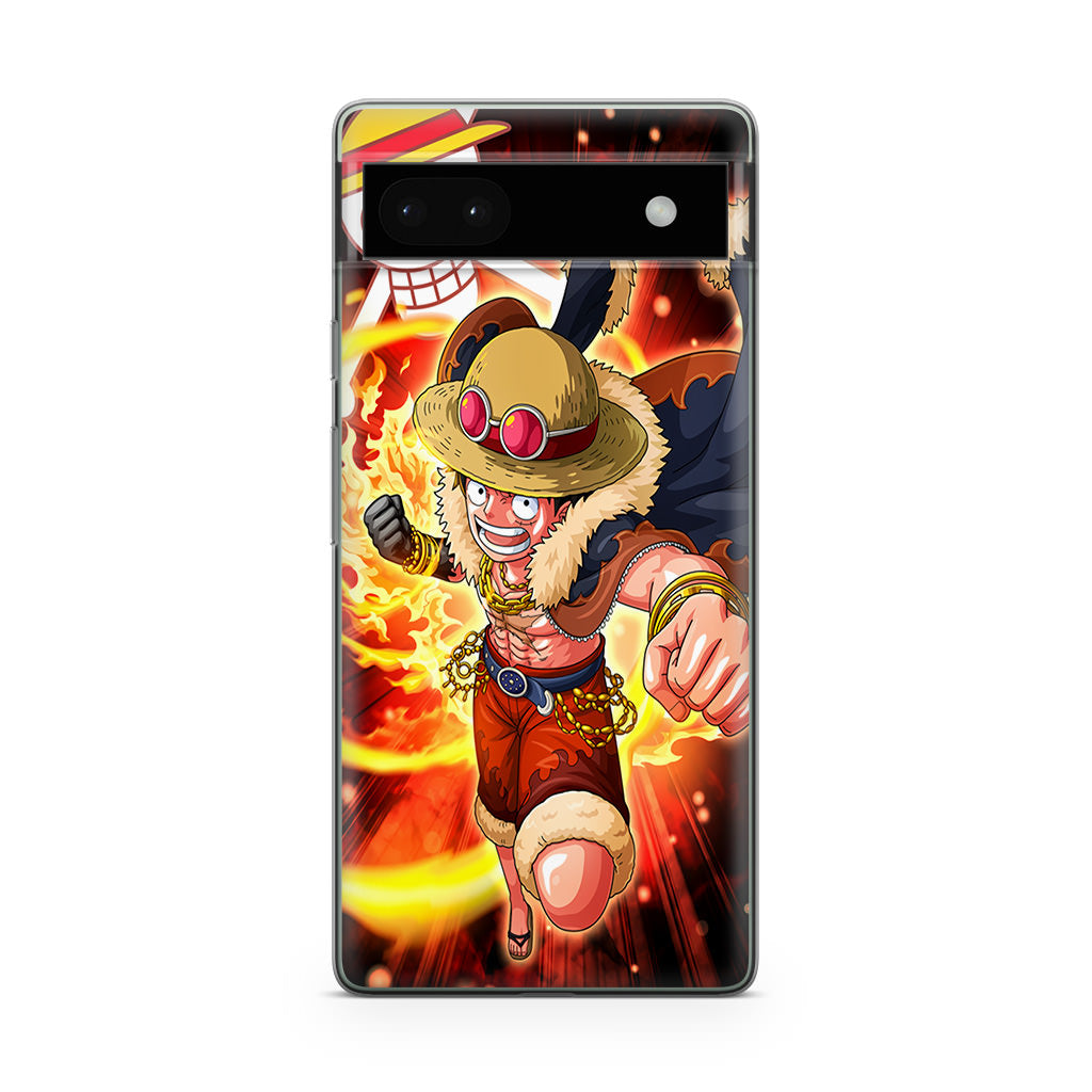 Luffy Red Hawk Punch Google Pixel 6a Case