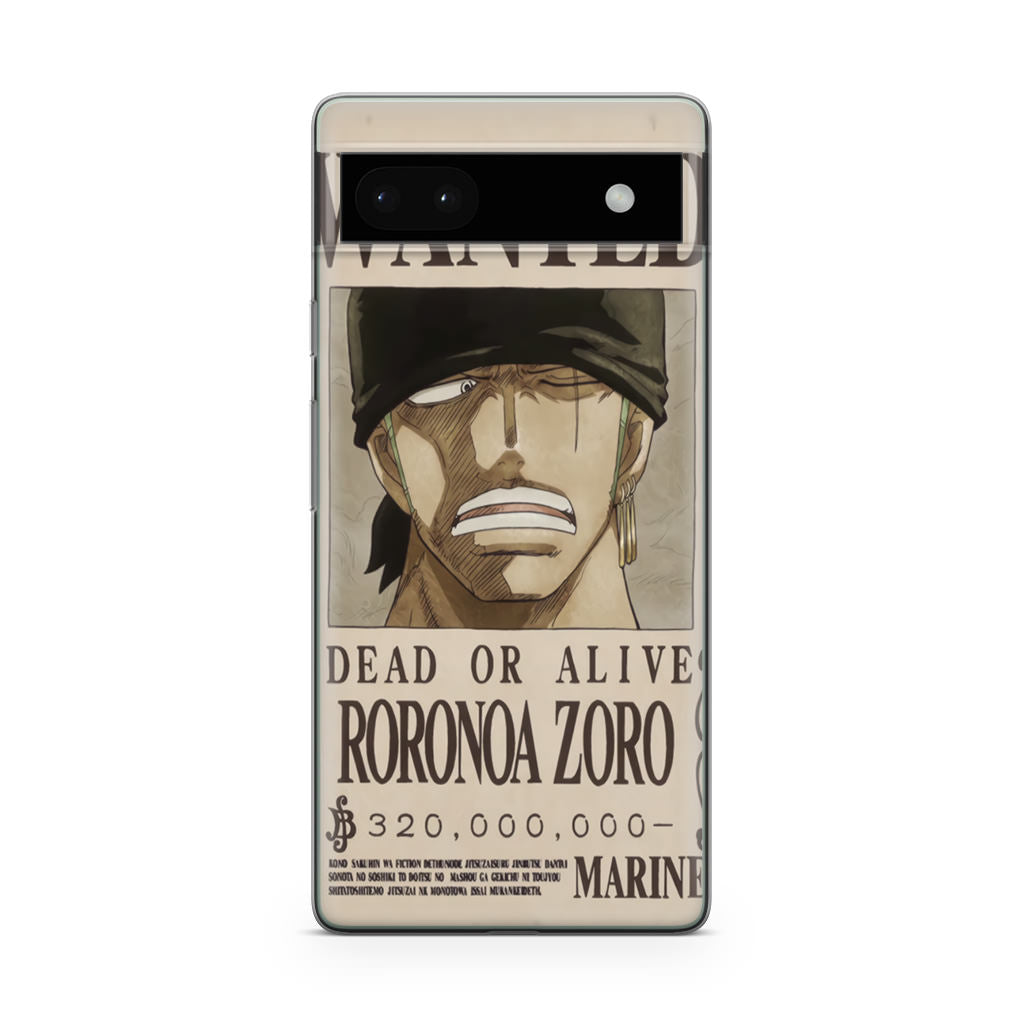 Roronoa Zoro Bounty Google Pixel 6a Case