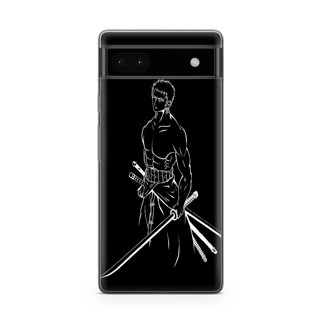 Roronoa Zoro Outlines Google Pixel 6a Case