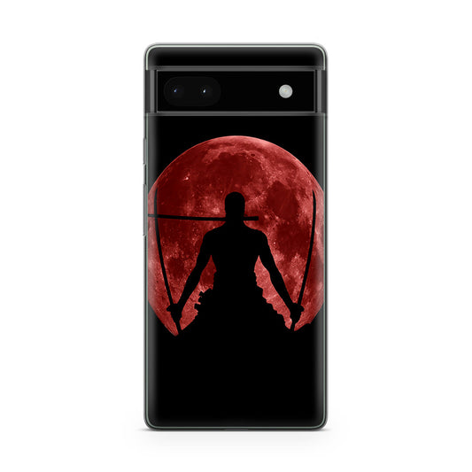 Silhouette Of Zoro In Santoryu Mode Google Pixel 6a Case