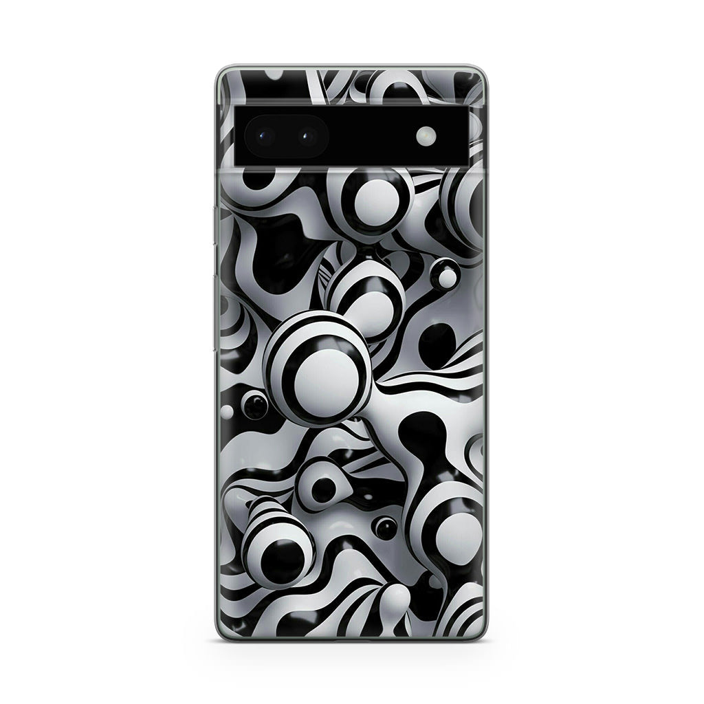 Abstract Art Black White Google Pixel 6a Case