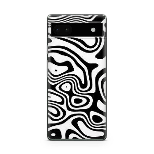 Abstract Black and White Background Google Pixel 6a Case