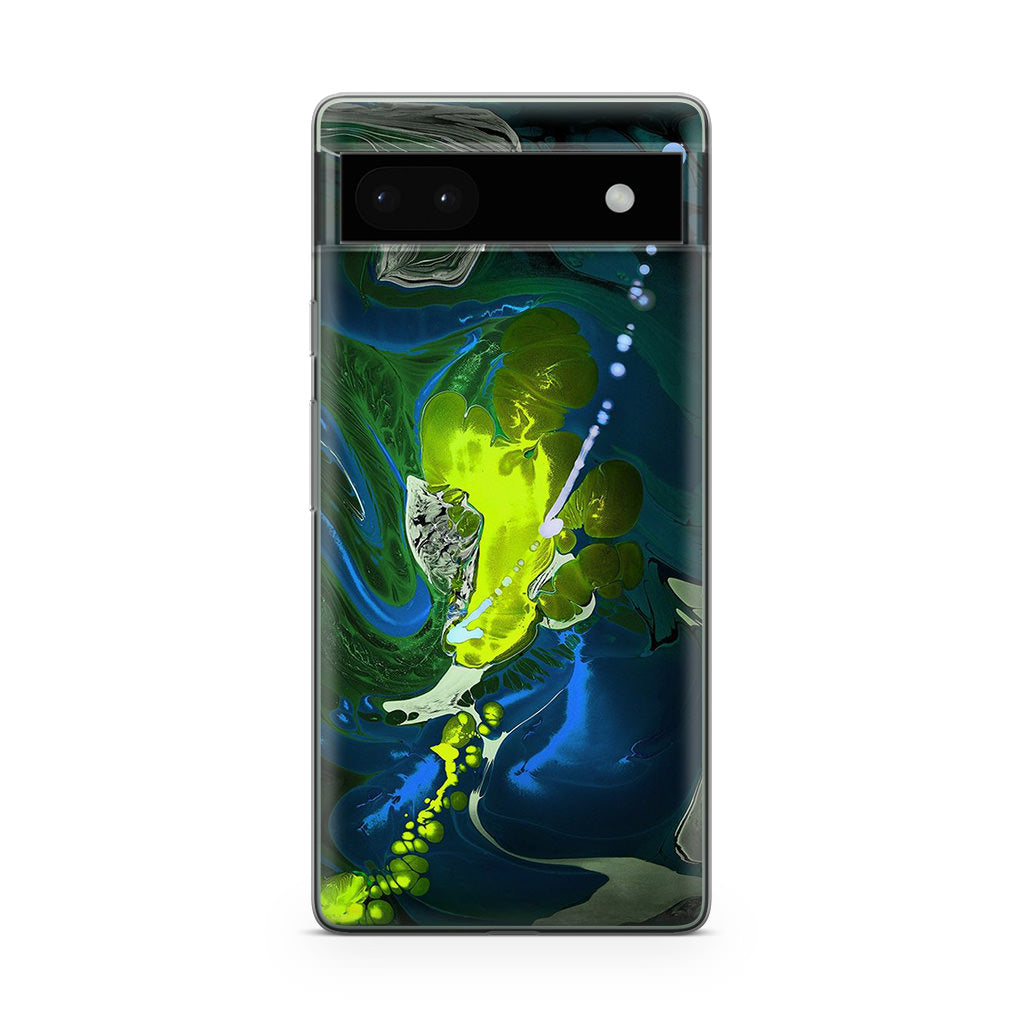 Abstract Green Blue Art Google Pixel 6a Case