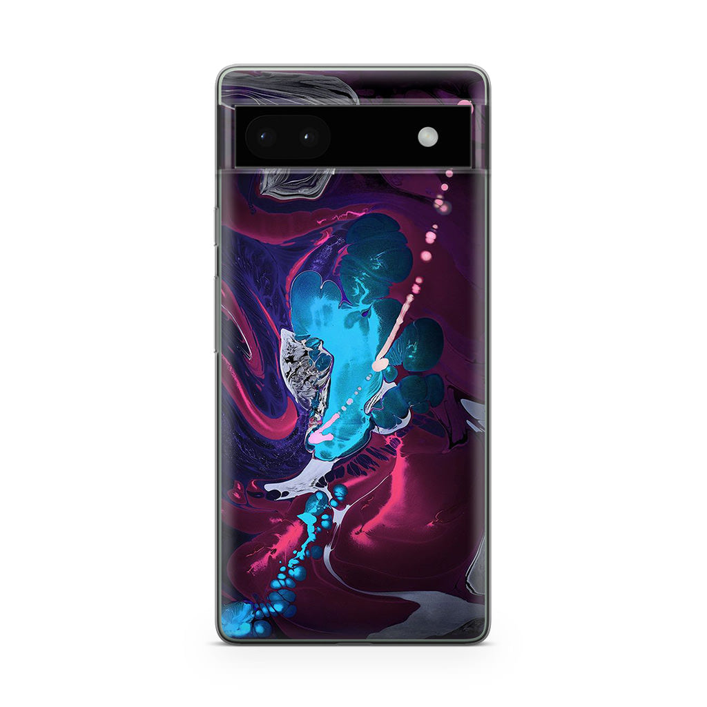 Abstract Purple Blue Art Google Pixel 6a Case