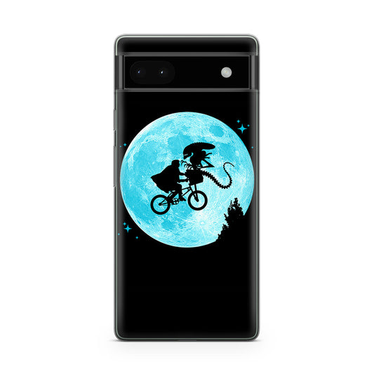 Alien Bike to the Moon Google Pixel 6a Case