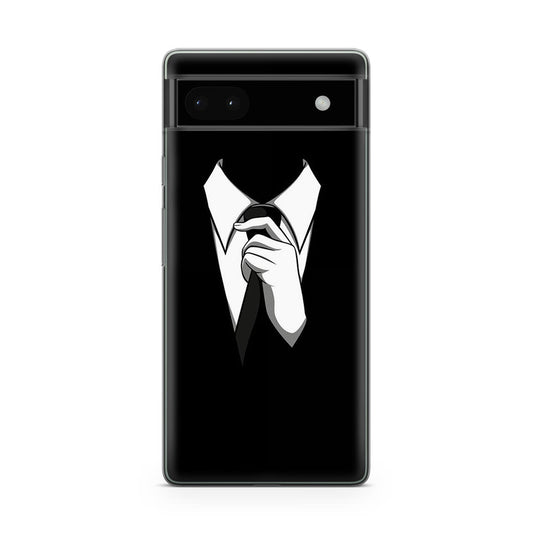 Anonymous Black White Tie Google Pixel 6a Case