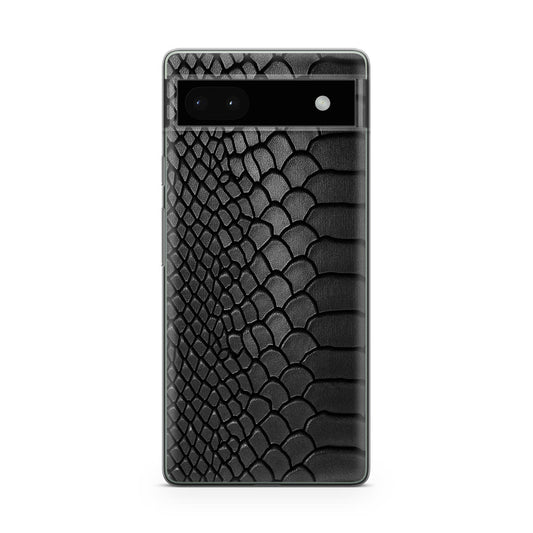 Black Snake Skin Texture Google Pixel 6a Case