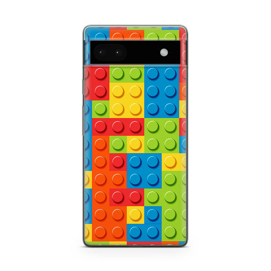 Blocks Rainbow Pattern Google Pixel 6a Case