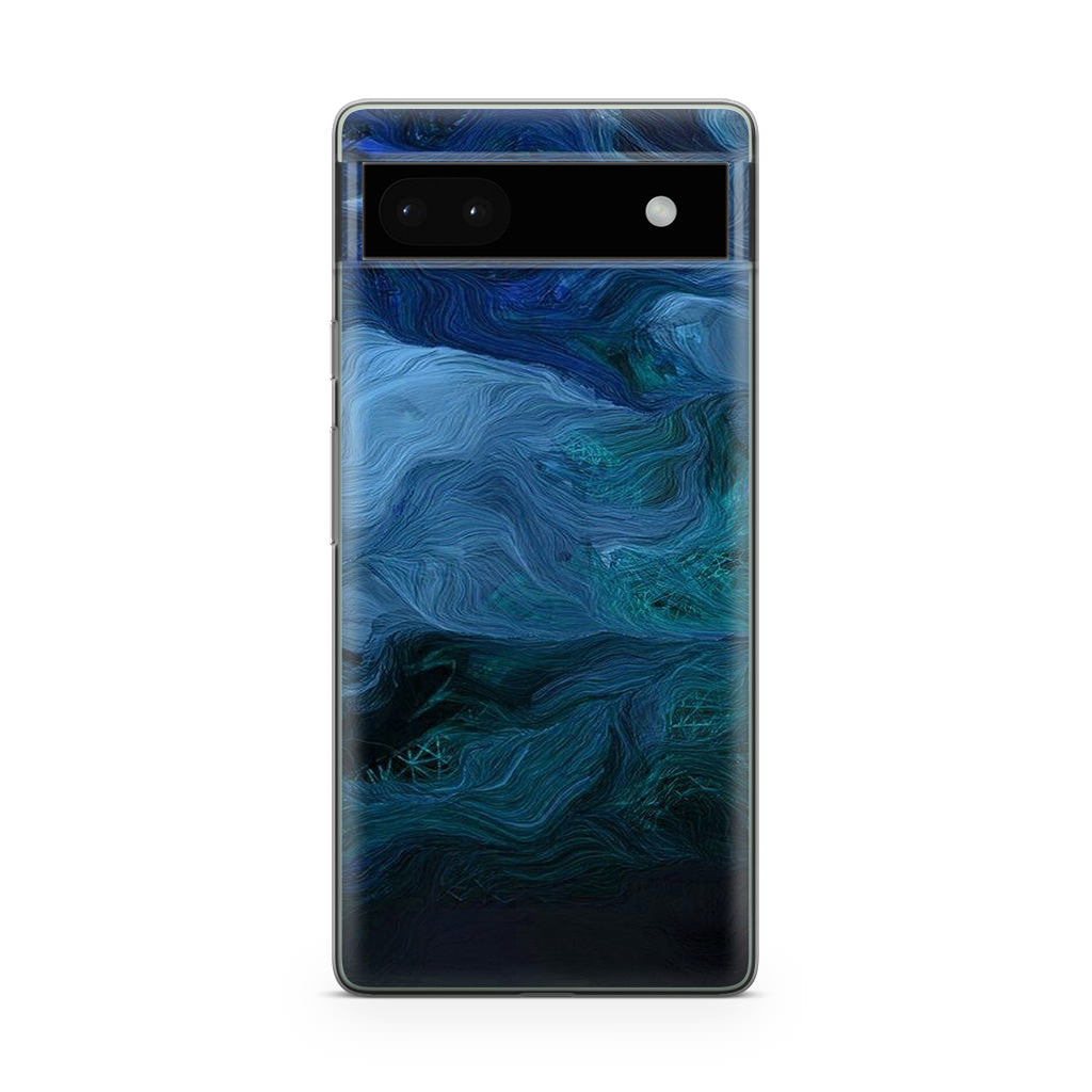 Blue Abstract Art Google Pixel 6a Case