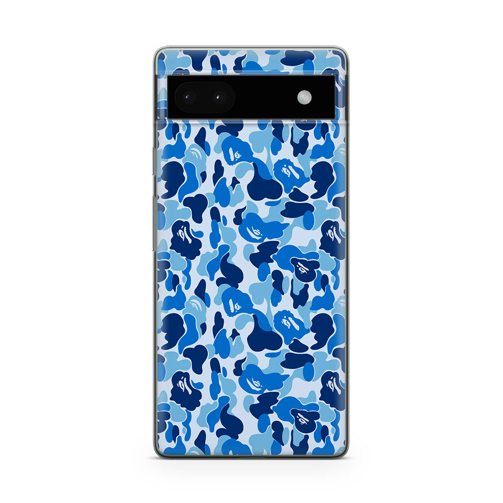 Blue Camo Google Pixel 6a Case